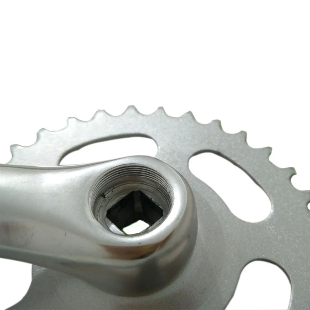 

38 Teeth Mountain Bike Crankset Aluminum Alloy Durable Crank Set Silver Perfect Gear Range for Efficient Shifting