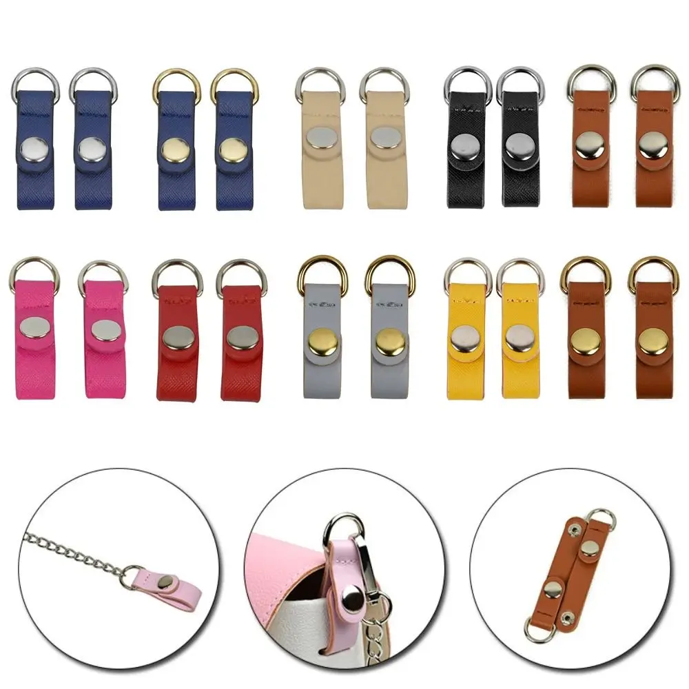 1 Pair Attachment Leather Bag Strap Buckle Detachable All-match Connect Hook Closure Clip for Obag