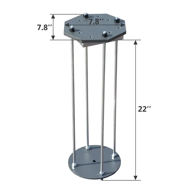 Base de sombrilla de acero resistente para patio, estabilidad en el suelo, soporta hasta 700 libras, 7,8" x 7,8" x 22