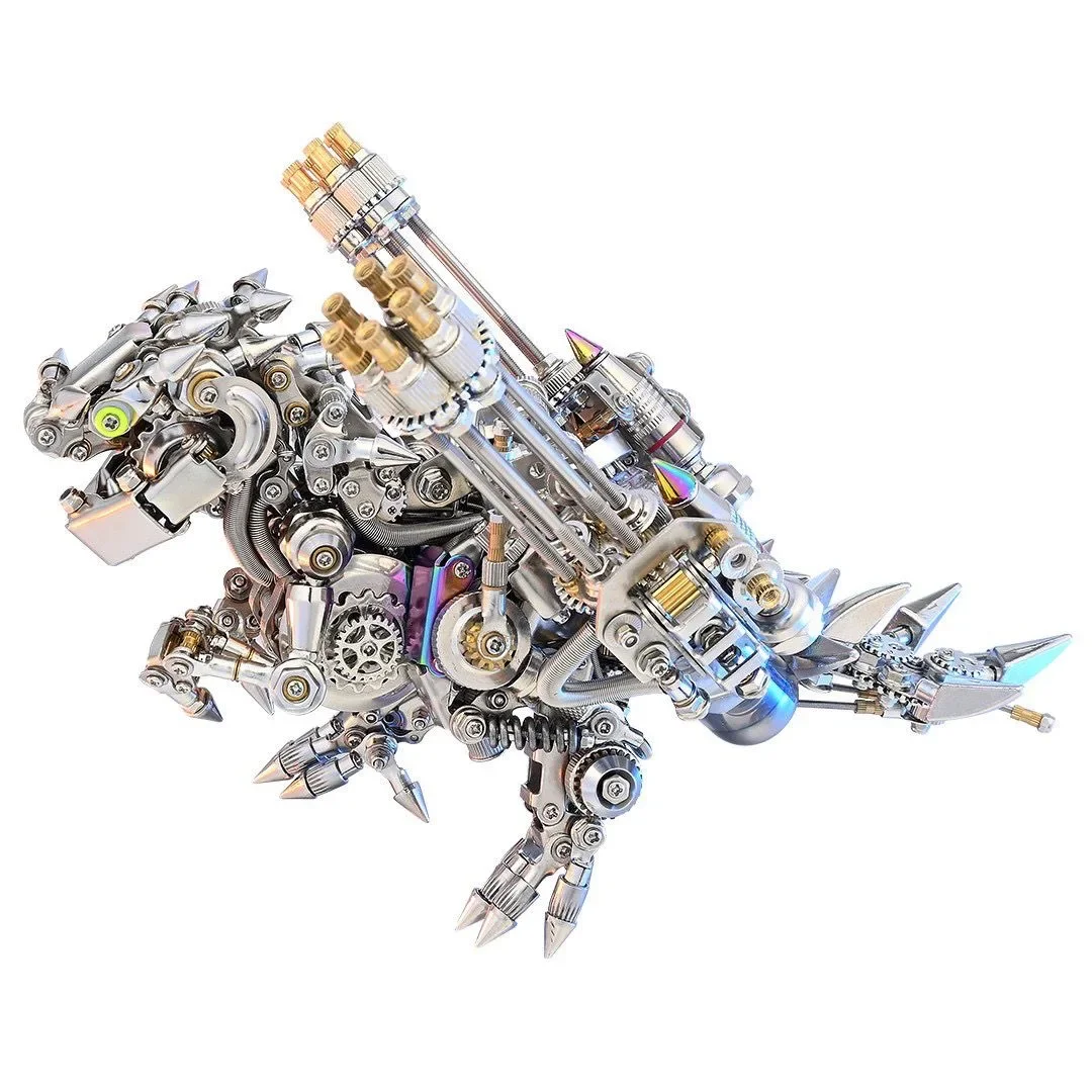 Mini Tyrannosaurus Rex Dinosaur 3D Metal Puzzes Model Kit Mechanical Cyberpunk DIY Assemble Toys for Adults Kids  - 1110+PCS