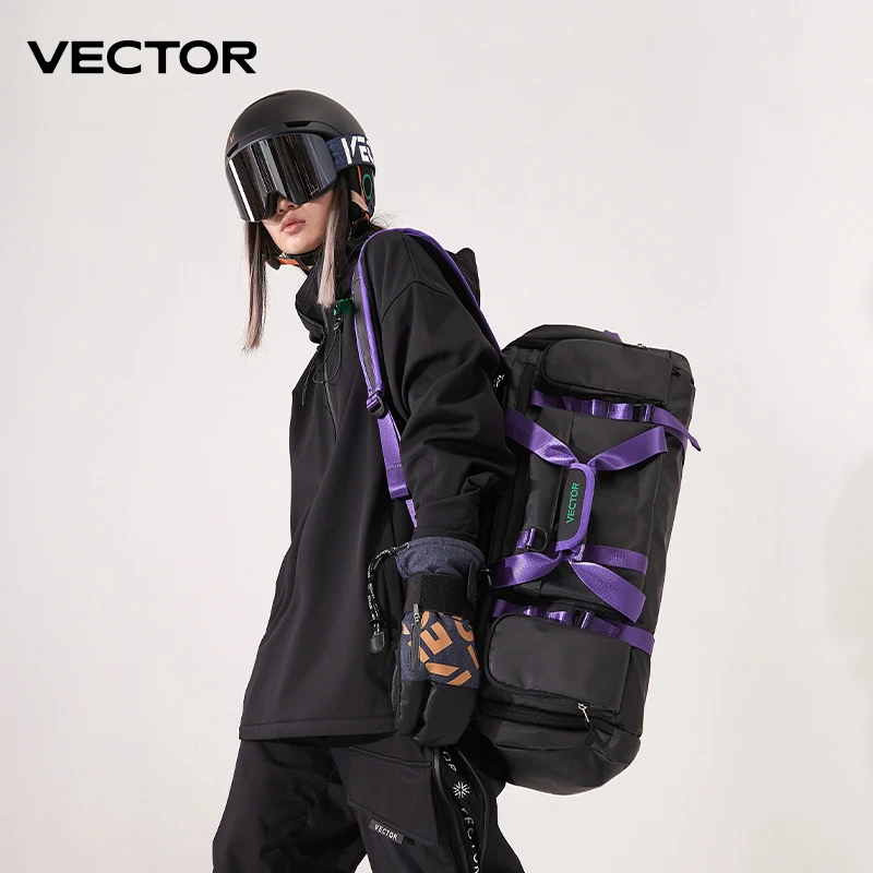 VECTOR Ski Backpack Snowboard Bag 55L Large Capacity Waterproof Ski Boots Bag Adjustable Waterproof Snowboard Backpack