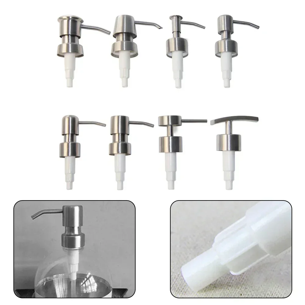 304 Stainless Steel Lotion Bottle Dispenser Soap Dispenser Press Head Home Bathroom Tools Replacement