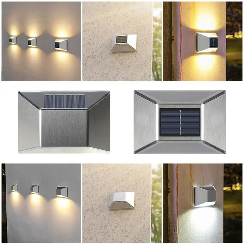 

Low Power Consumption Solar Decorative Wall Lights Energy Saving Solar Induction Lamps Longer Endurance Square Wall Lamp