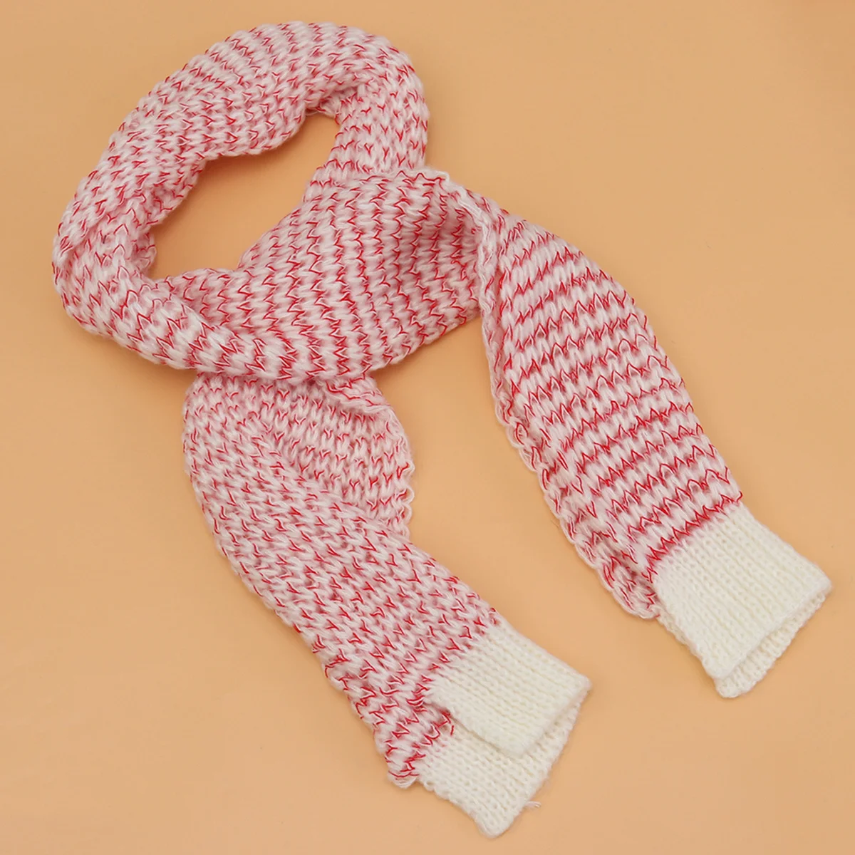 

Long White Mohair Scarf Shawl Soft Texture No Shedding Keep Warm Wrap Plaid Stylish Cold Season Scarf