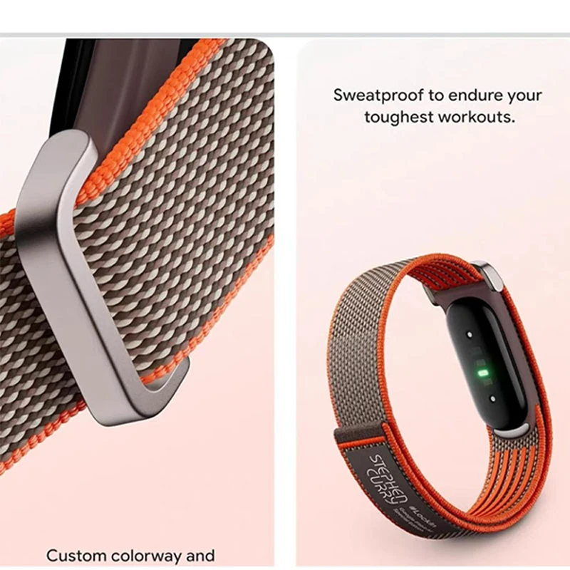 Woven Nylon Loop Strap for Google Fitbit Air Breathable Hook Loop Closure Band Adjustable Replacement Wristband for Gym Fitness