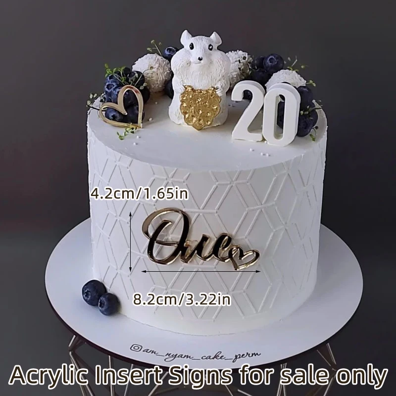 Hochwertige Acryl-Kuchendekoration für Jungen und Mädchen, Baby-Erstgeburtstag, goldener Kuchenaufsatz für Kindergeburtstagsfeiern – Detail 9