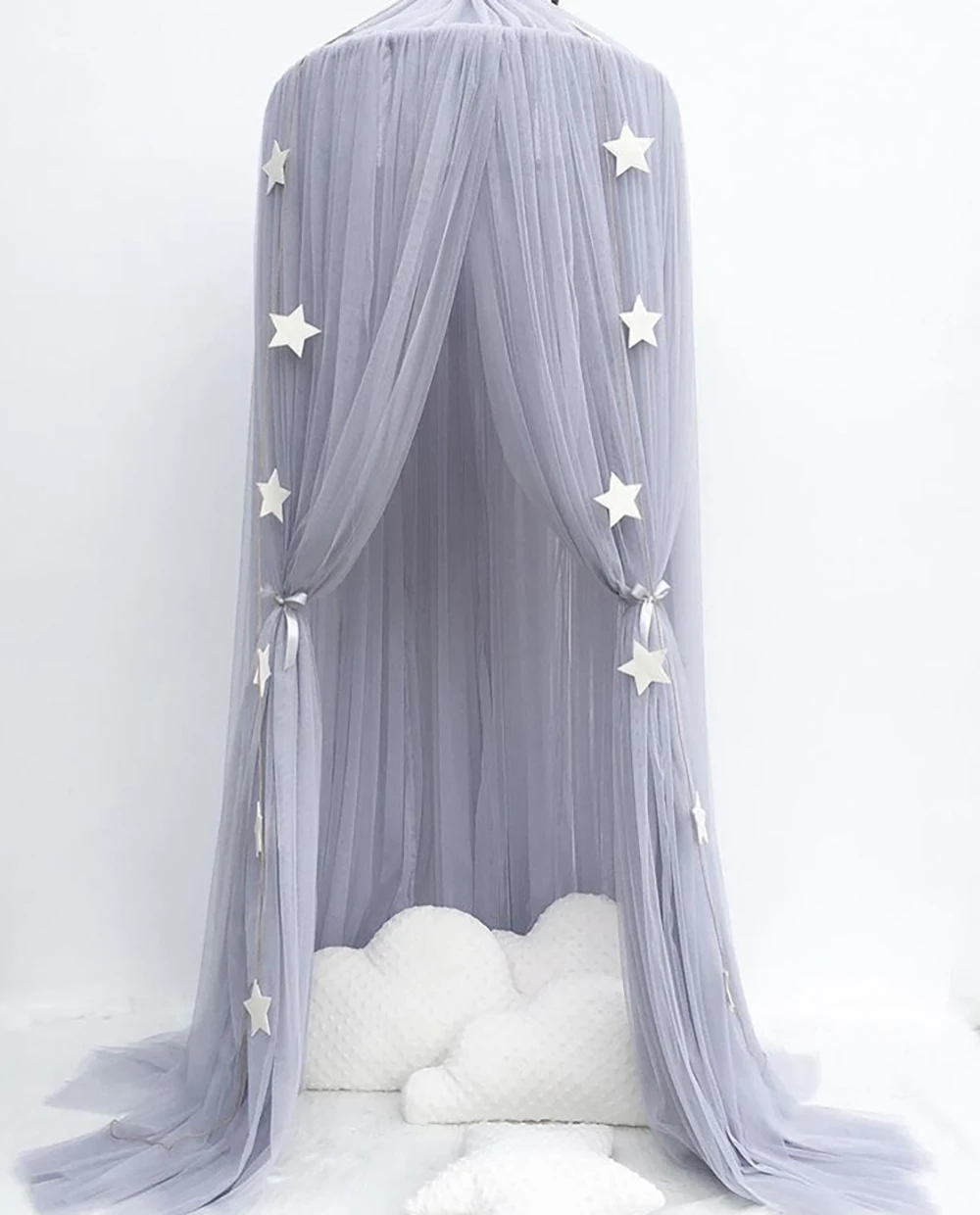 Mosquito Net Bed Tulle Curtains Hanging Crib Canopy  for Bedroom Play House Tent for Children Kids Room