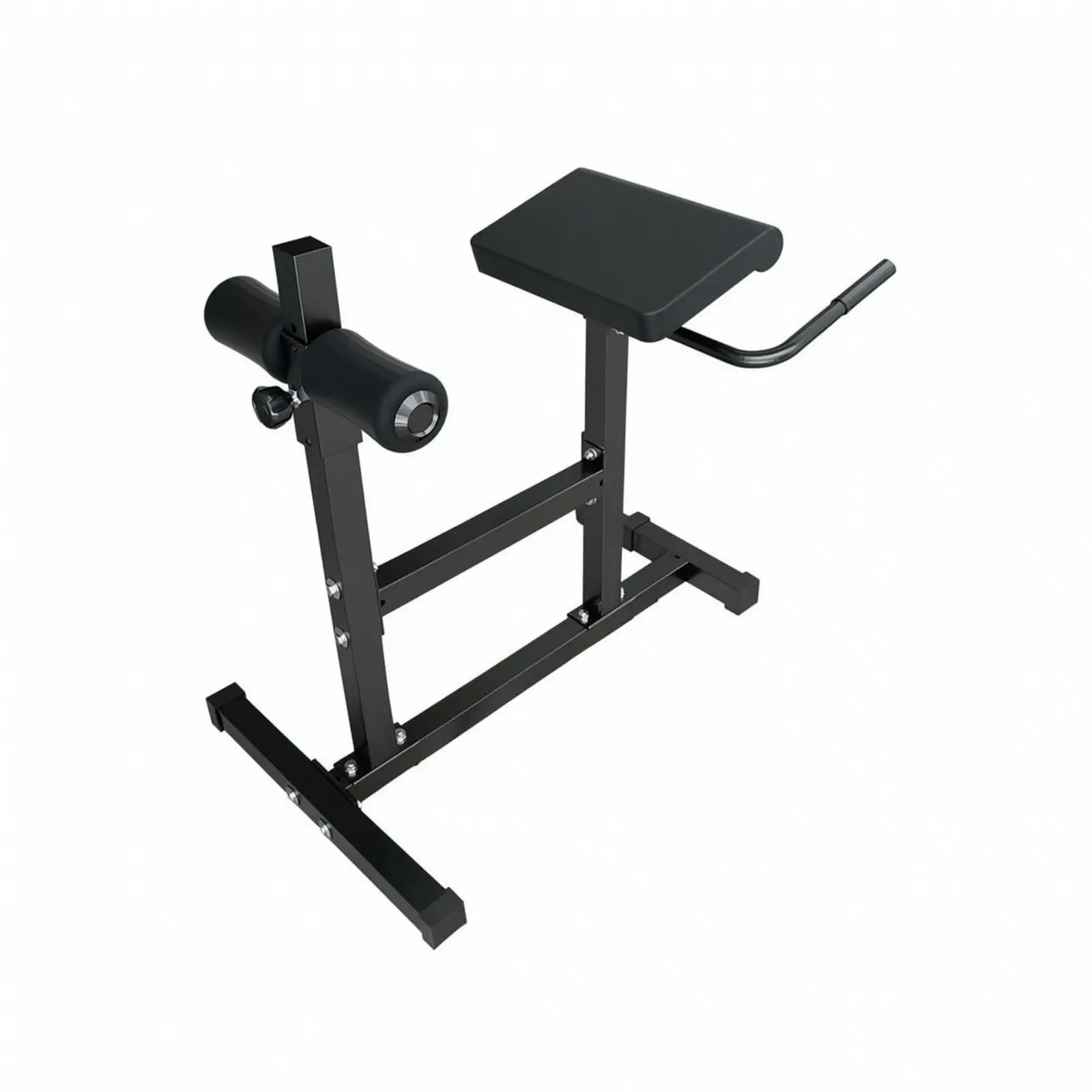 Roman Chair with Adjustable Height | Stable Rectangular Base, Padded Foam Rollers, for spinal Workouts