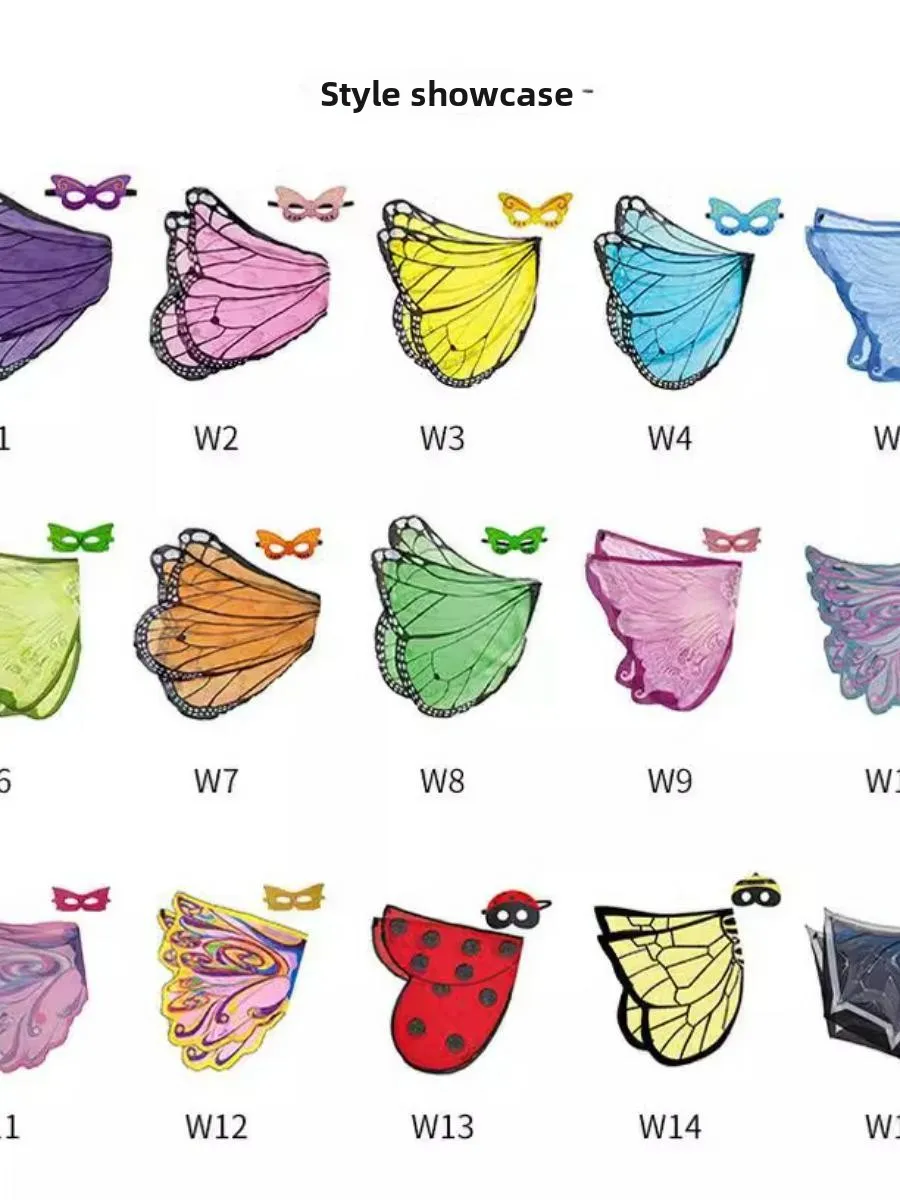 Nuevo disfraz de hada con alas de Ángel de Halloween, capa para el Día de los niños, ropa para el escenario, Material de poliéster