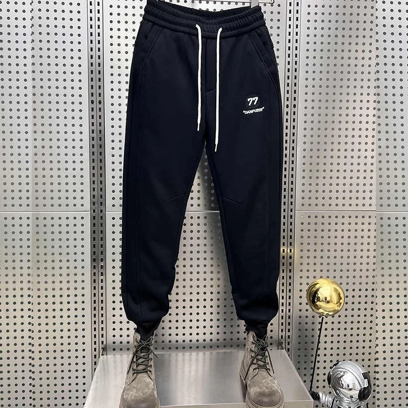 

Men's Casual Harlan Sports Pants Large Size 250 Pou Autumn Winter Straight Leg Elastic Waist Casual Pants Trendy And Haome