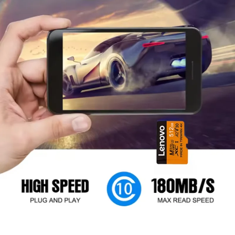 Lenovo Secure 512GB SD Cards Micro TF SD Memory Card TF Cards 128GB 64GB 32GB Error Correction for Camera/Gaming/GoPro view 4
