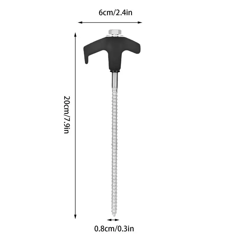 Screw in Tent Stakes 15pcs Metal Tent Spikes Camping Pegs Drill in Ground Anchors Heavy Duty Spiral Screw Stakes Ground Anchors