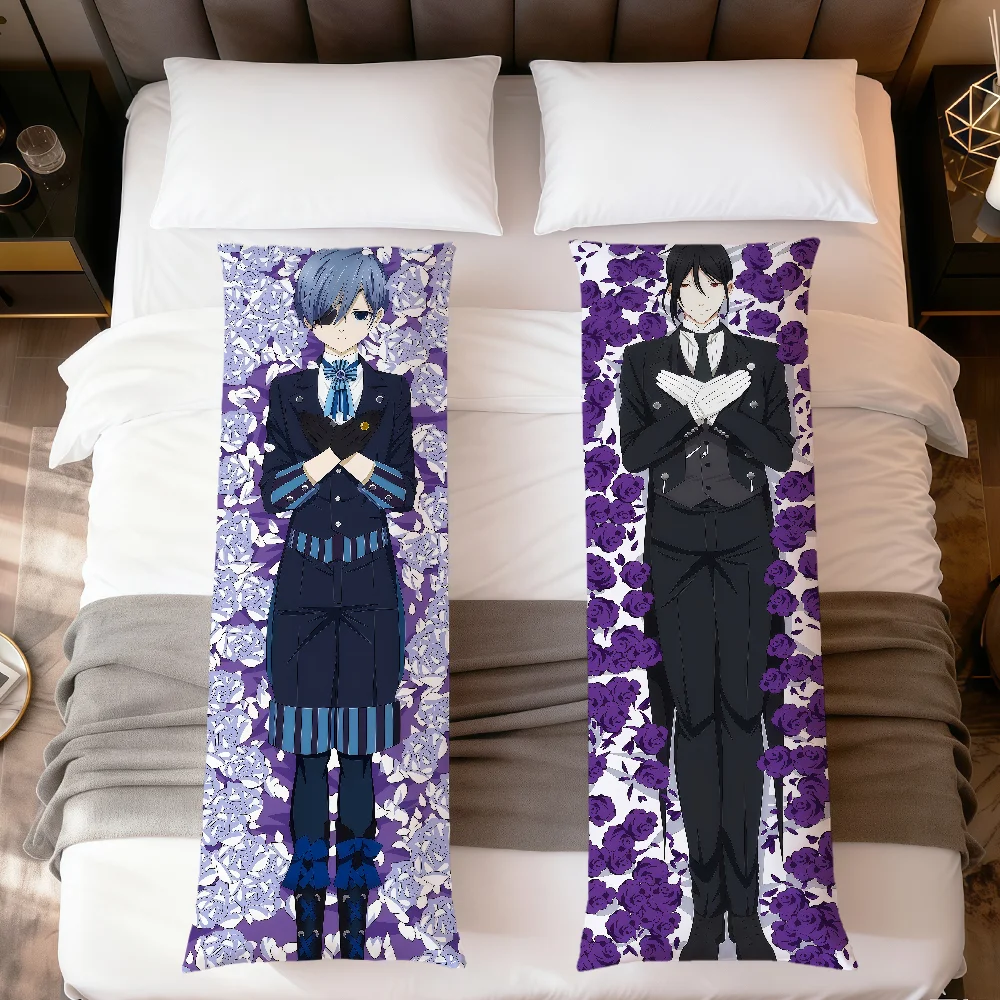 Classic Anime Fanart Cool Cute B-Black B-Butler Long Rectangle Body Pillowcase Bed Comfort Sofa Decor Dakimakura Pillow Cover