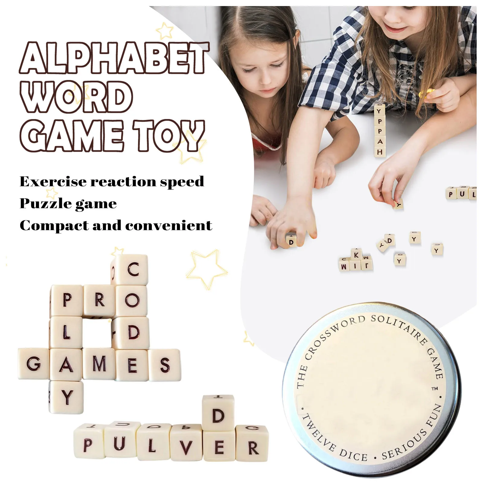 Alphabet Dice Game, Great For Party Favors, Travel Games, Family Games, Camping Games, Games For Family Game Night, Yard Games