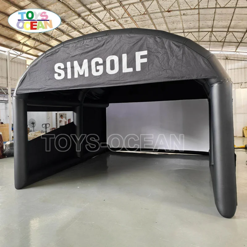 Inflatable Golf Simulator Enclosure, Portable Golf Simulator Tent with Impact Screen