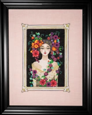 Cross stitch Kit 14CT Canvas Cross Stitch Embroidery Set Craft -25-MD 186 Blooming Camellia Cross Stitch Set