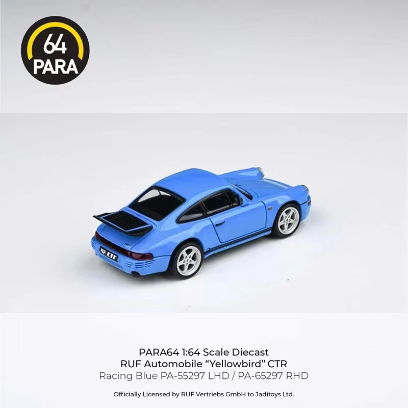 Para 1:64 Model Car RUF 1987 CTR-1 911 & 2012  CTR-3 Clubsport 997 Alloy Vehicle - Blue