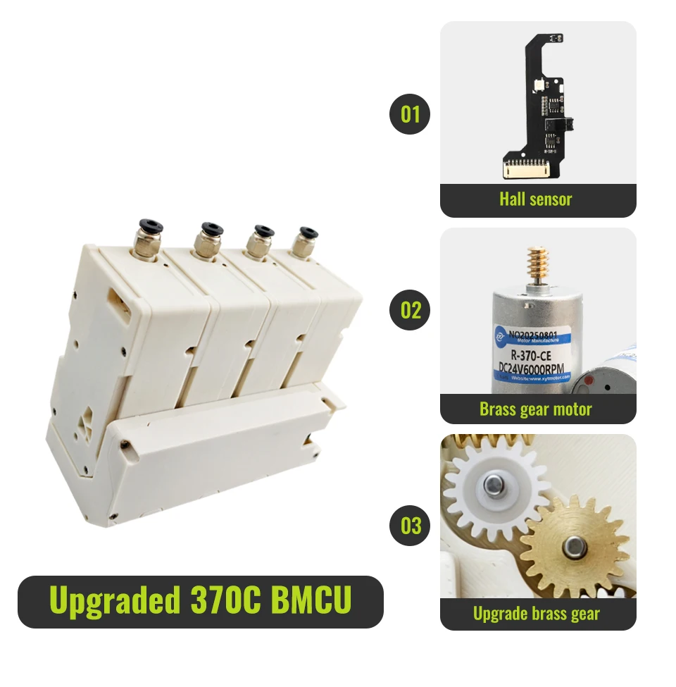 Tree Tribe AMS BMCU 370C Upgraded Brass Gear High Torque for A1 A1