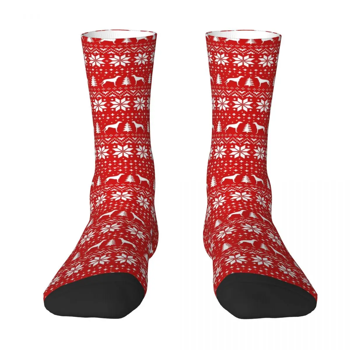 Adults Men Socks German Shorthair Pointer Dog Christmas Stockings Autumn Leisure Breathable Socks Printed Climbing Non-Slip Sock