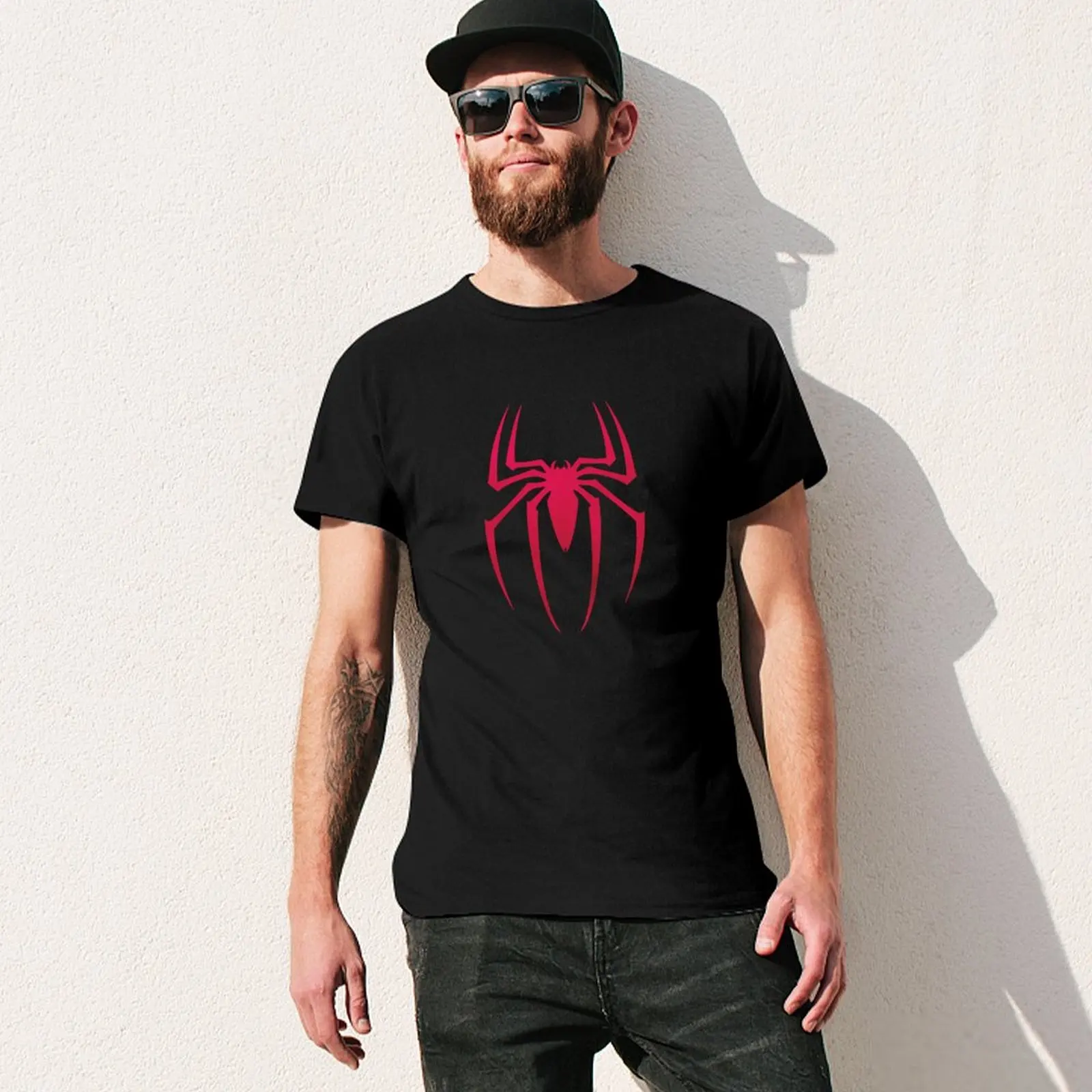 Spidy logo T-Shirt Big Size Short Sleeve Tee for Men - view 3