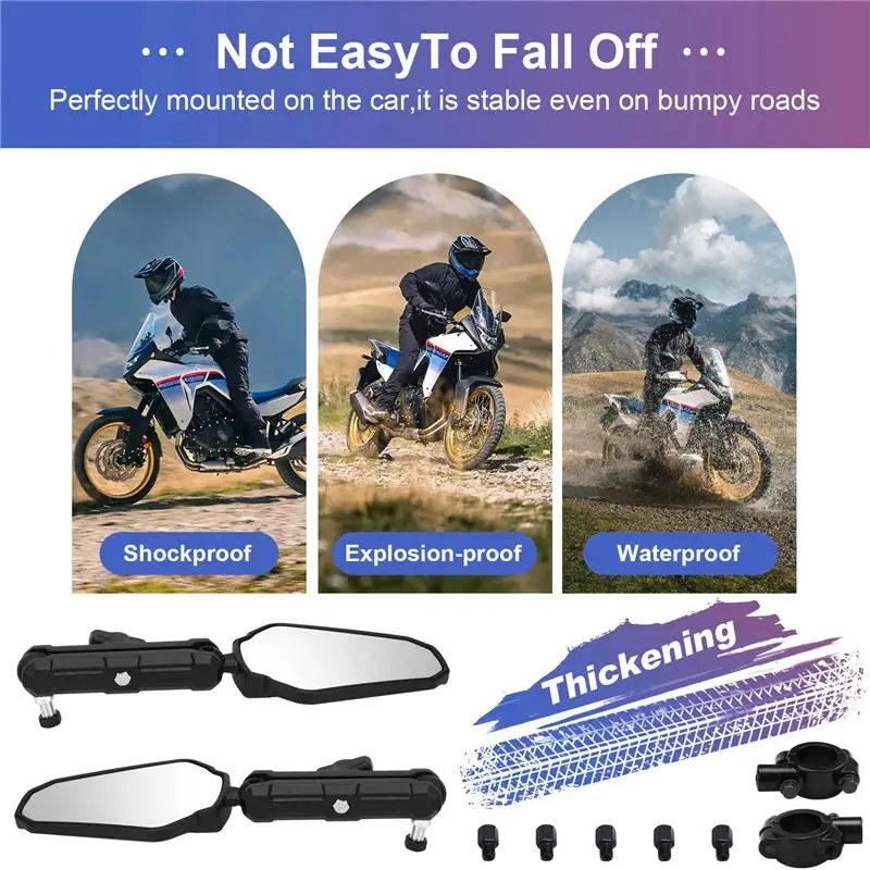 Simple Motorcycle Rearview Mirror Accessories Adjustable Side Mirrors For Honda Transalp XL750 XL 750 Transalp 2023 2024