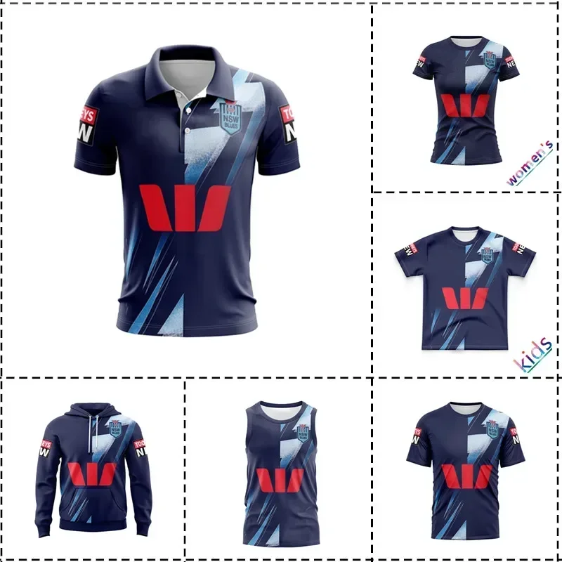 

Customization 2023 NSW Blues State Of Origin Training Rugby Jersey Kids - Women's - Men's Size: S-5XL（Print Custom Name Number）