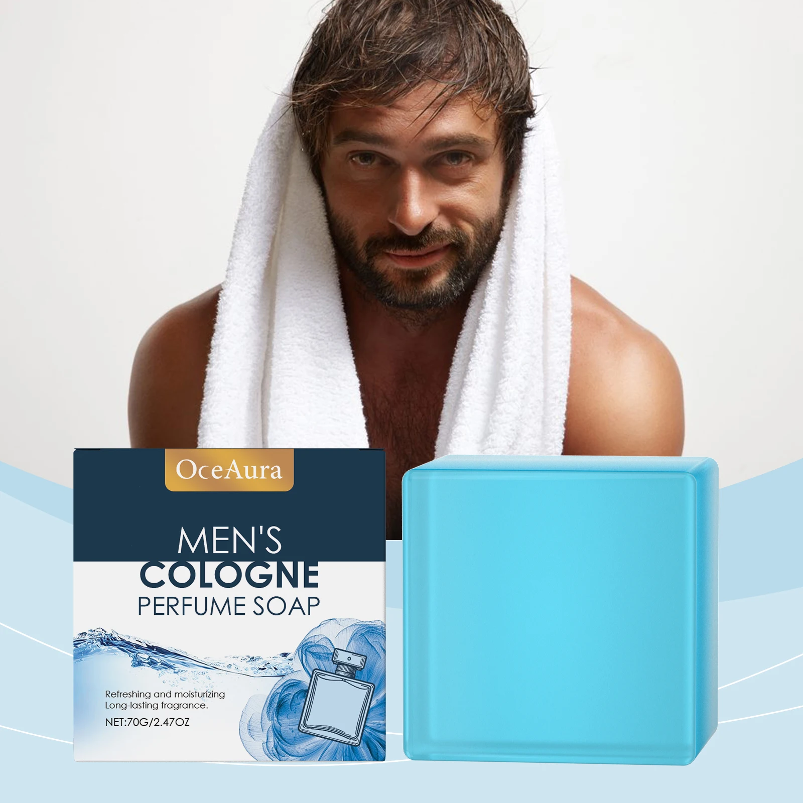 

Men's Body Soap - Mild Cleansing Soap for Body Skin, Delivering a Refreshing, Non-Greasy & Comfortable Care Experience