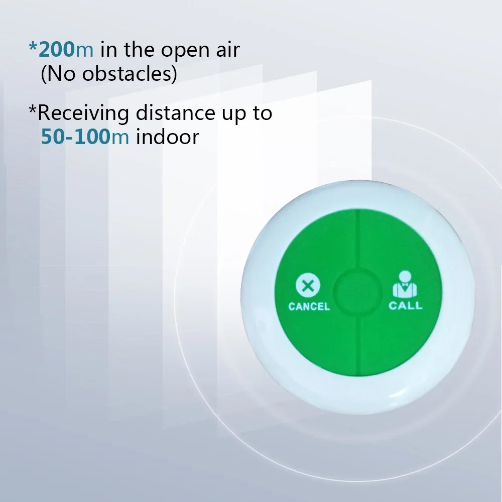 Imagem -06 - Wireless Table Call System For Restaurant Serviço de Garçom Botões Pager Chamar Cancelar Chave 32 Números