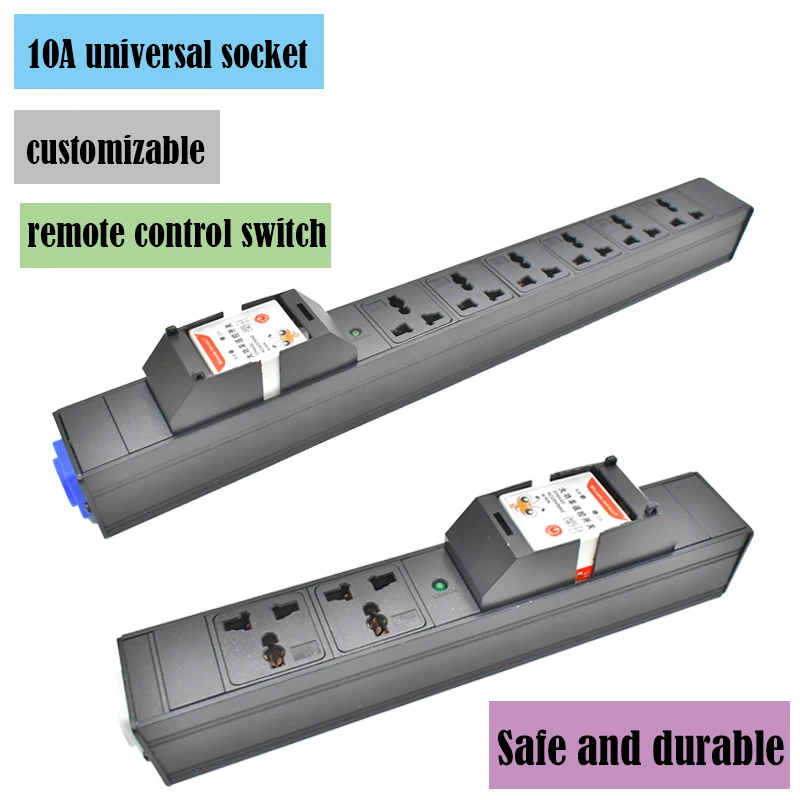 PDU Power Strips Schuko Powerlink box audio 3P Aviation plug 10A universal  socket 20A with Remote control switch wireless