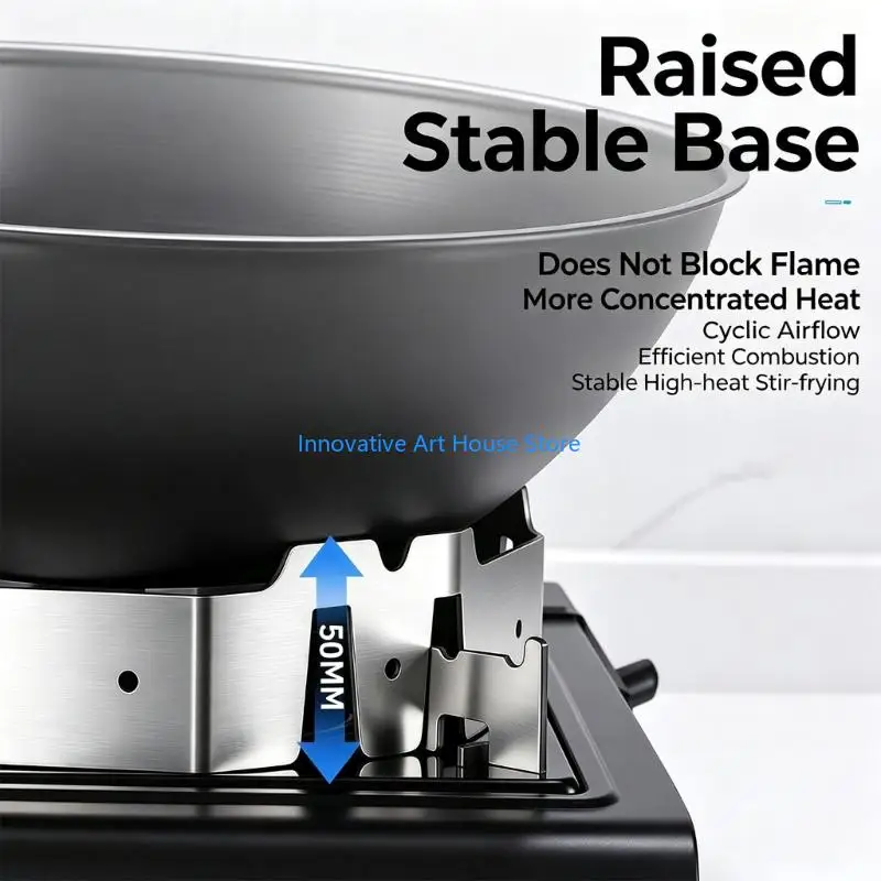 E1PC Gas Stove Cookware Rings Gather Hood Windshield for Home Kitchens Meal Preps