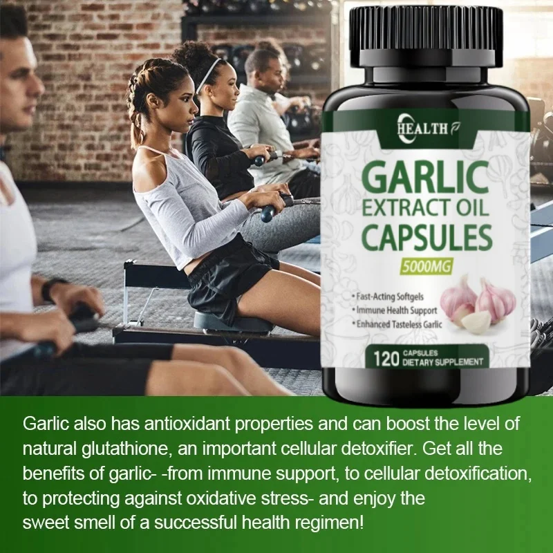 Odorless Garlic Soft Capsules | 120 capsules | Super strong Garlic Extract | Non GMO