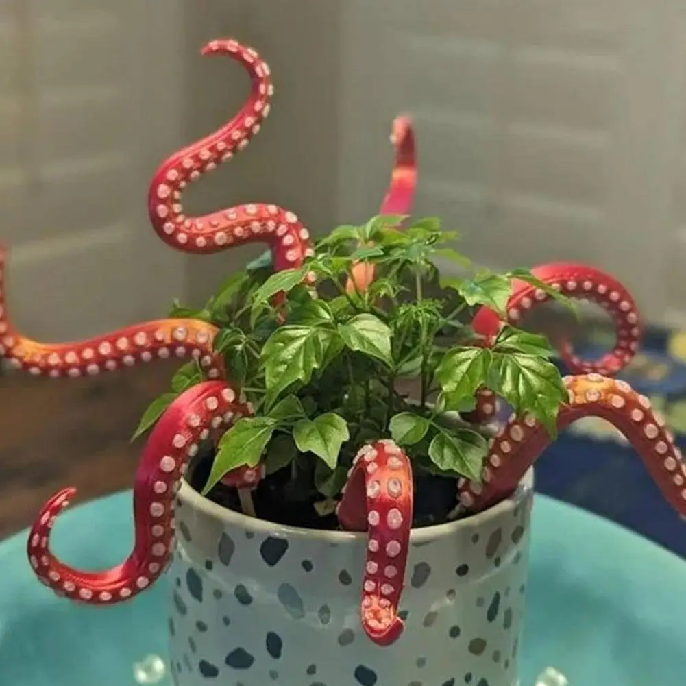 Sea Tentacle 7-piece Set Resin Decoration Tentacle Plant Post Decoration Octopus Plant Post Garden Flowerpot Decoration