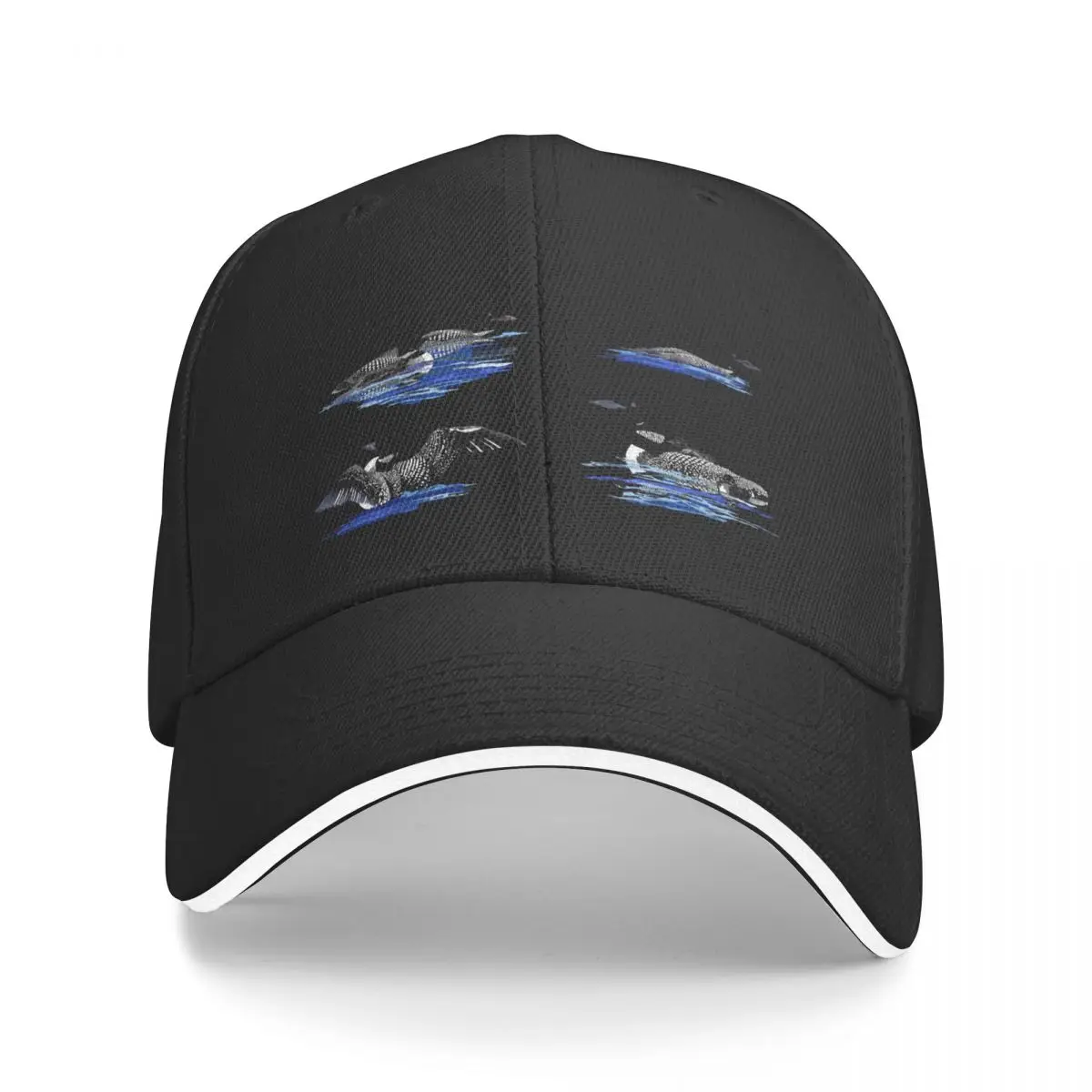 Loons on a Lake Baseball Cap Hat Luxury Brand funny hat Men's Women's