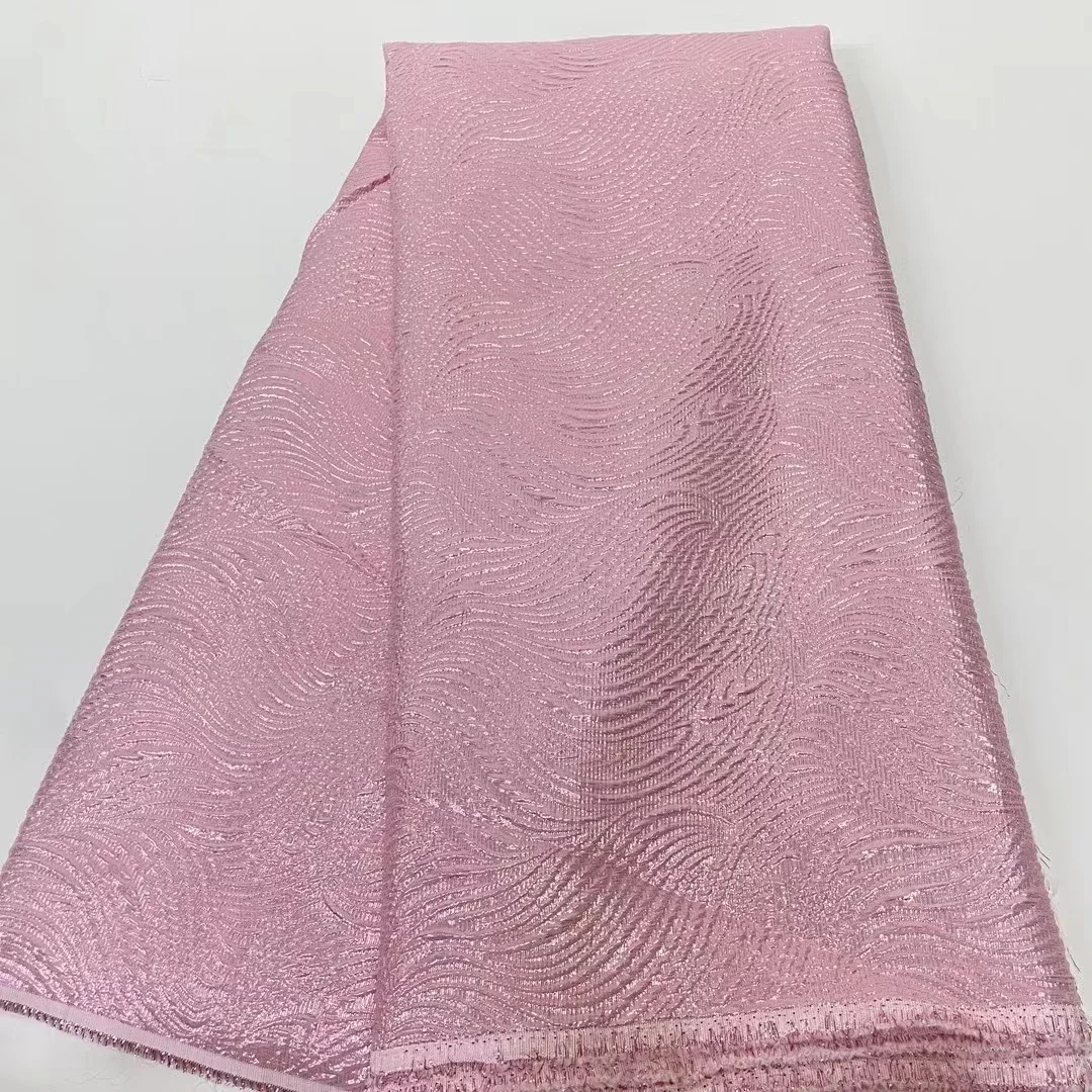 New Arrival African Jacquard Lace Fabric 2026 High Quality French Nigerian Brocade Lace Fabric For Women Party Dress Sew LJK2414