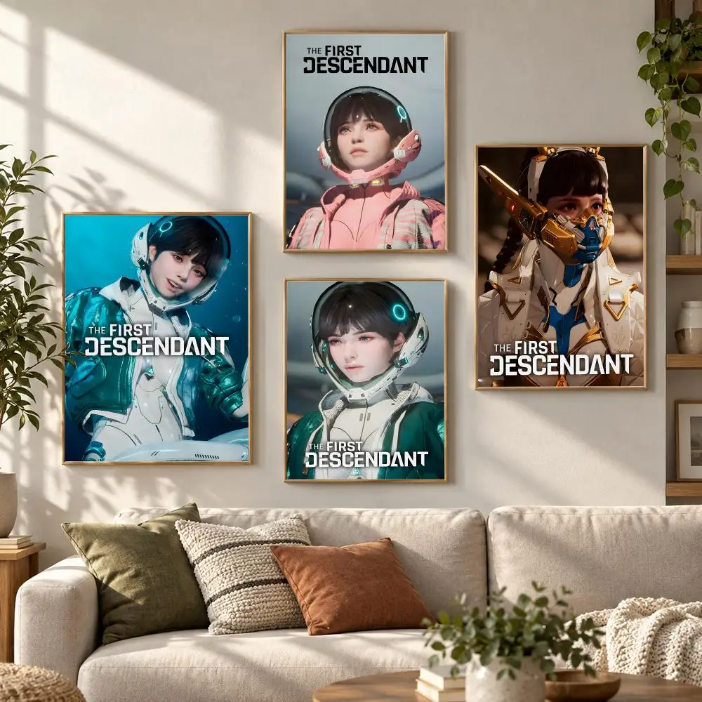 Game T-The First Descendant Poster HD Waterproof Aesthetic Wall For Home Decor Trendy Durable Easy To Apply Art