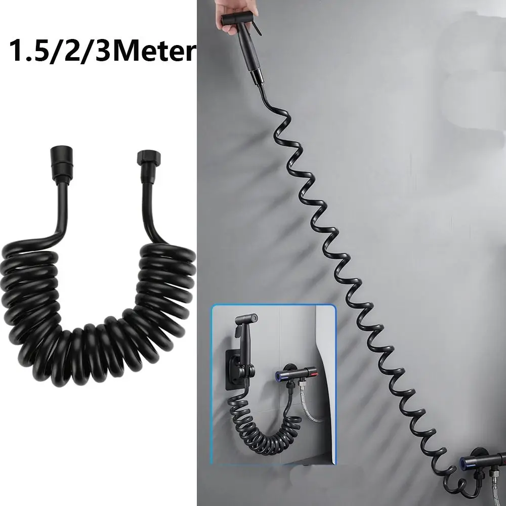 1.5/2/3 Meter Shower Plumbing Telescopic Tube Useful Telephone Line Spring Water Shower Hose Water Pipe Bathroom Supplies