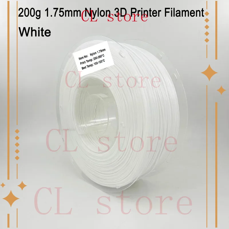 

200 г нейлоновая нить для 3D-принтера 1,75 мм расходные материалы для 3D-принтера пластиковый материал для 3D-печати