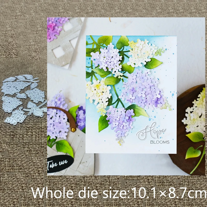 XL Design Craft Metal stencil mold Cutting Die BotaniCuts Lilacs decoration scrapbook die cut Album Paper Card Craft Embossing