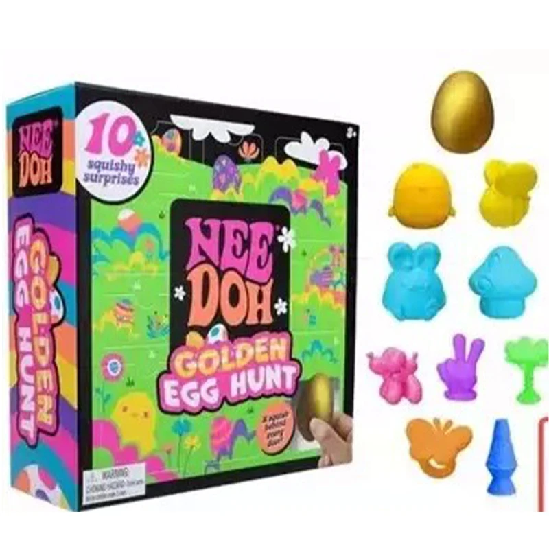 

2026 New Needoh Golden Egg Treasure Hunt Blind Box Toy With Squishy Surprise Stress Relief Squeeze Easter Party Toy