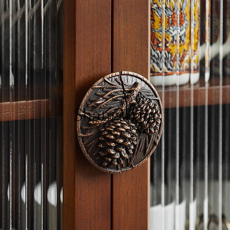 CL  Desktop Storage Cabinet Sideboard Tabletop Organizer Coffee Cup Cabinet