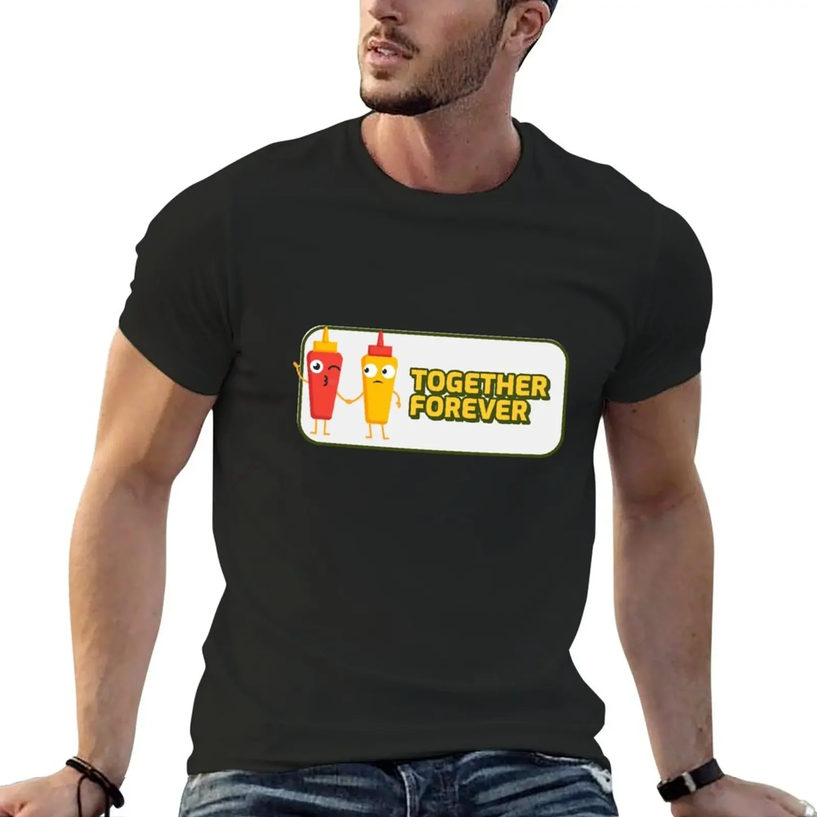 Ketchup and Mustard: Together Forever T-Shirt anime t shirts sports fans summer tops street wear mens t shirts pack