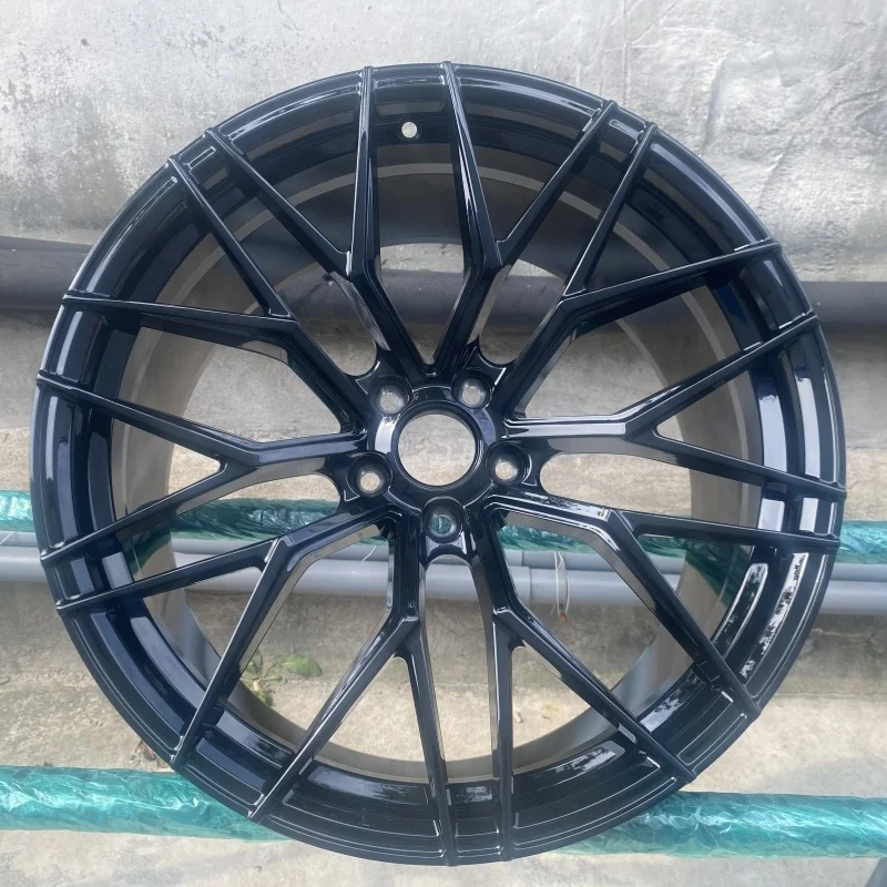 20 Inch Multi Spoke Black Color Full Painting Monoblock Forged Wheel Car Rims Jantes 5x112 20 Pouces For Audi S5