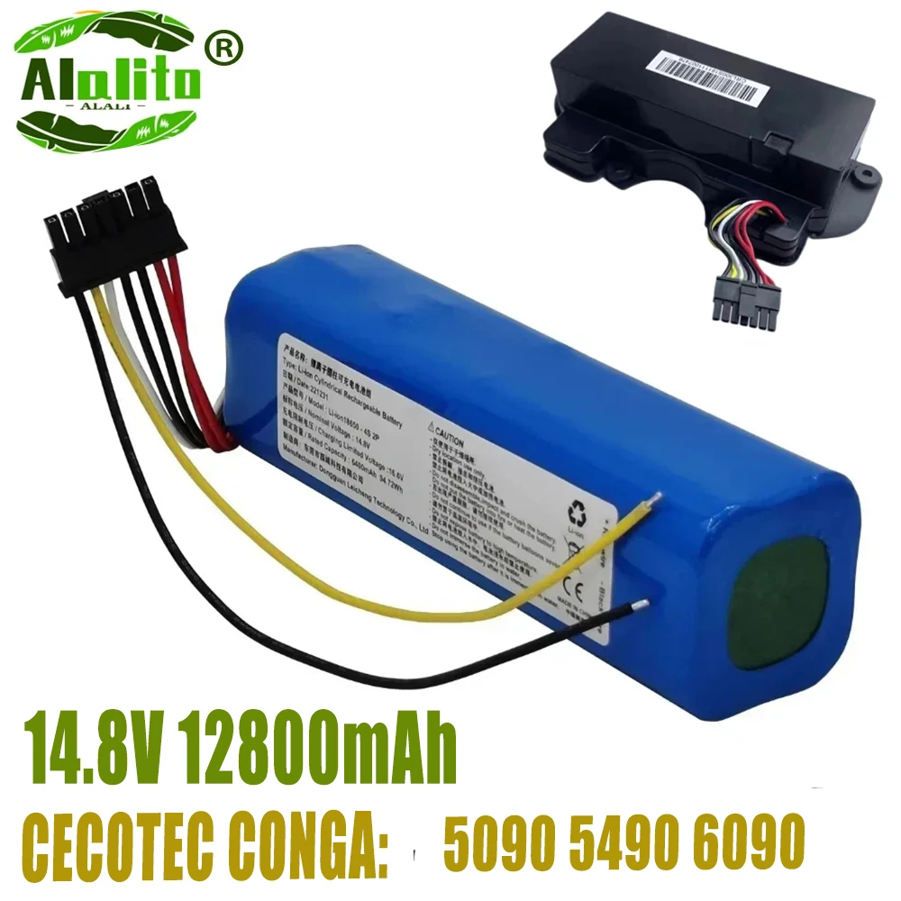 

12800mAh Replacement Battery For CECOTEC CONGA 5090 5490 6090 7090 Robot Vacuum Cleaner Accessories Spare Parts Tool