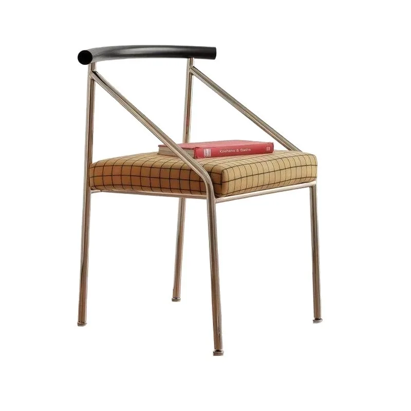 Vintage stainless steel dining chairs modern simple and practical dining room chairs chairs