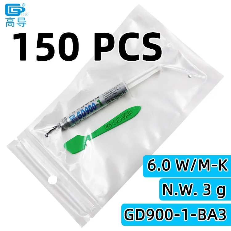 Nettogewicht 1/3/7/15/30/150/1000 Gram Grijs GD900-1 Thermisch geleidende vetpasta Gips Koellichaam Compound SSY ST BX CB CN