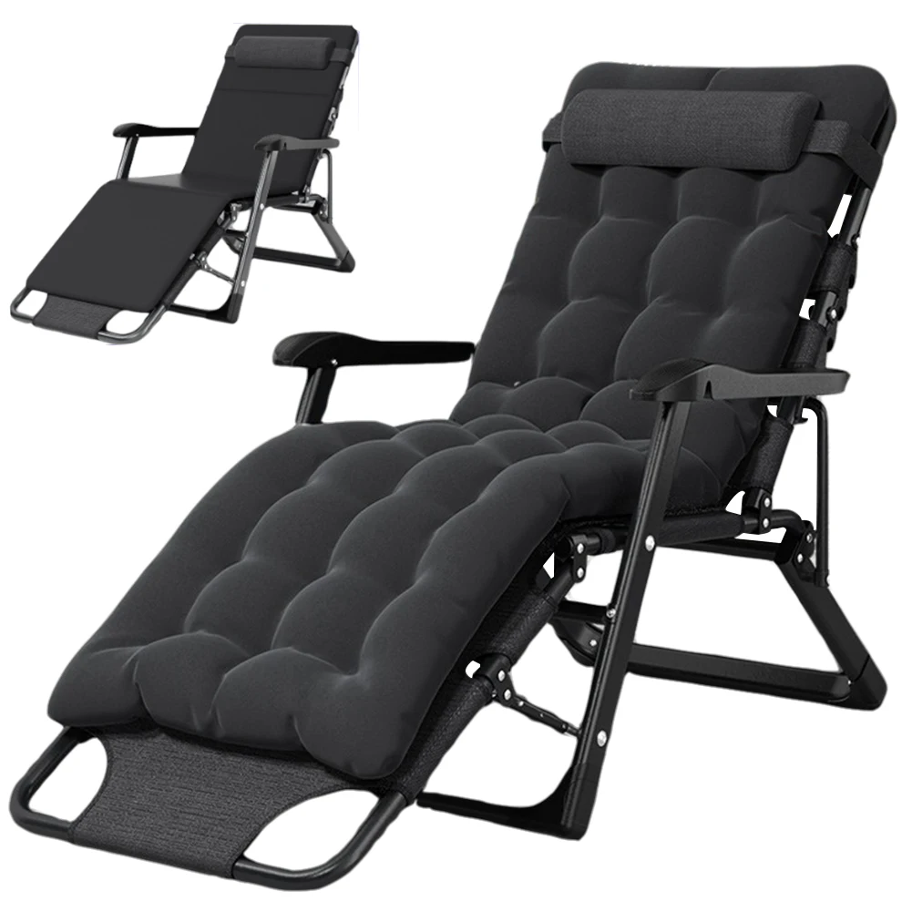 

Zero Gravity Chair, Reclining Camping Lounge Chair Removable Cushion Reclining Patio Chairs Folding Recliner for Indoor Outdoor