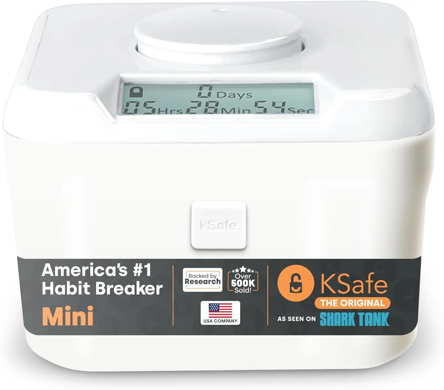 

Portable Timer Lock Box for Self-Control - Secure Phone, Snacks & Valuables with Adjustable Time Up to 10 Days