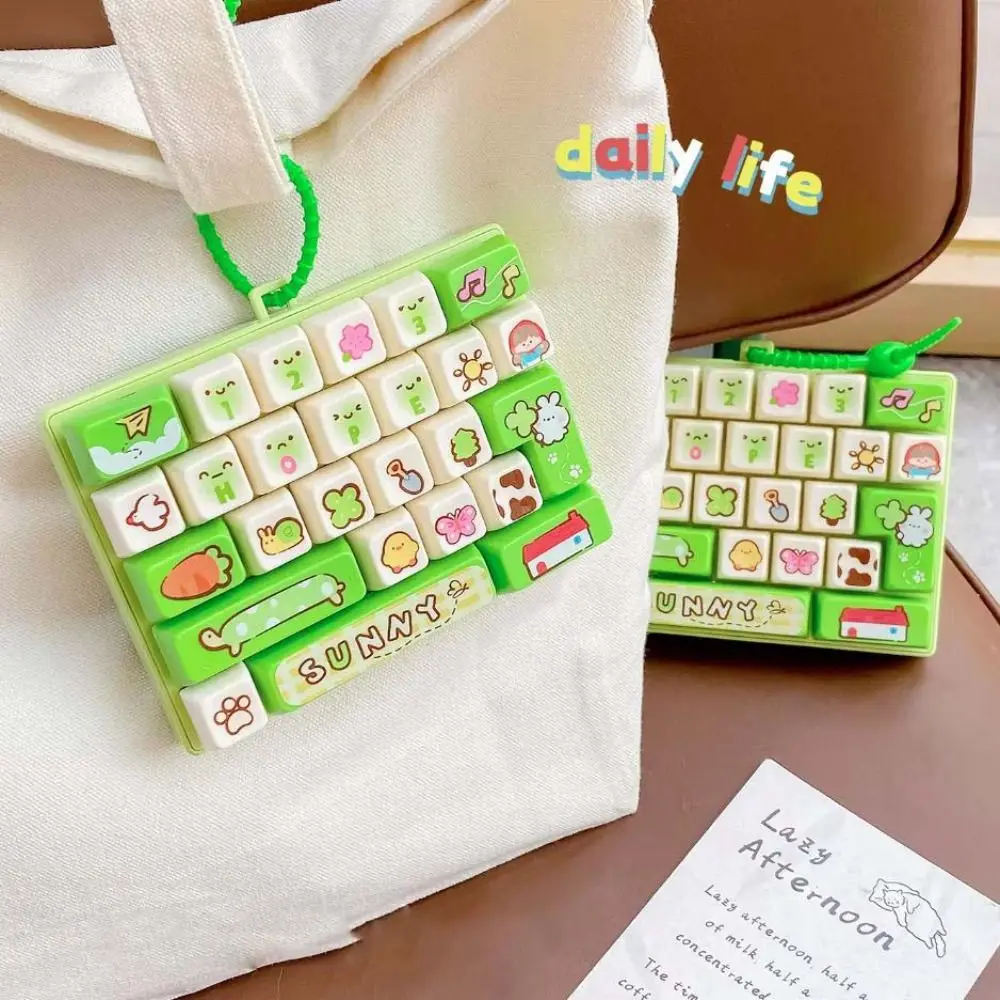 26 Key Decompression Button Mini Keyboard Creative Design Mini Keyboard Pendant Novelty Charms Cute Pendant Keyboard Keychain