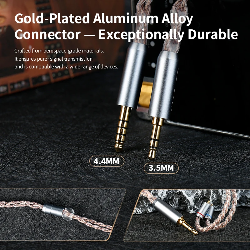 KBEAR بريق الفضة النقية + Furukawa عالية النقاء النحاس مرحبا فاي سماعة ترقية كابل متوازن قابل للاستبدال IEM كابل سماعة