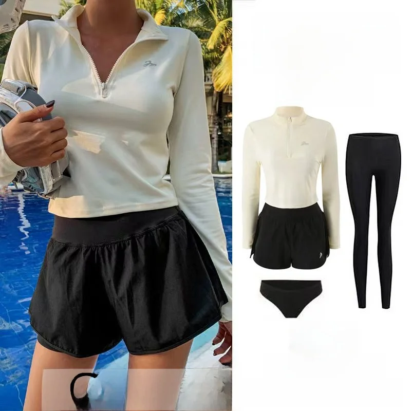women's-diving-suit-separate-long-sleeve-long-pants-swimsuit-quick-dry-slimming-surfing-suit-jellyfish-costume-sanya-surfing